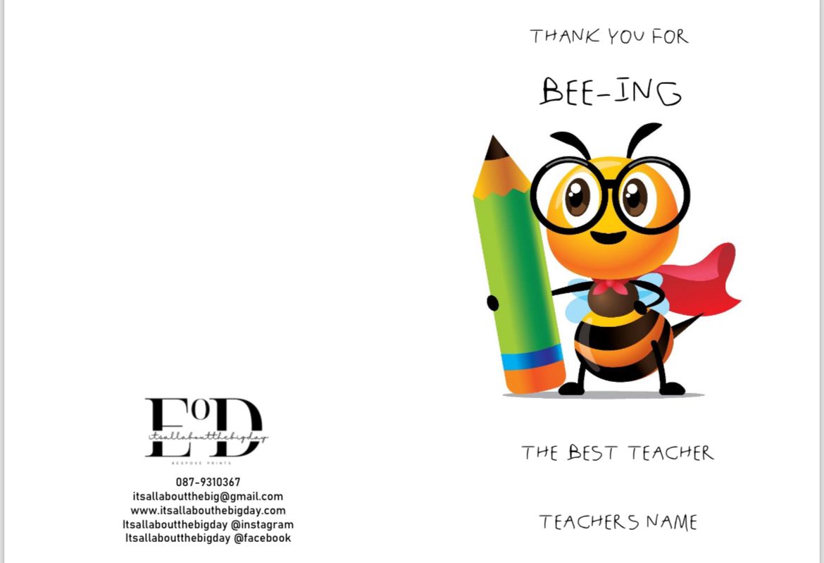 Personalised Thank You Teacher Cards