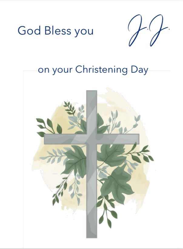 Personalised Baptism Card (FREE P&P)