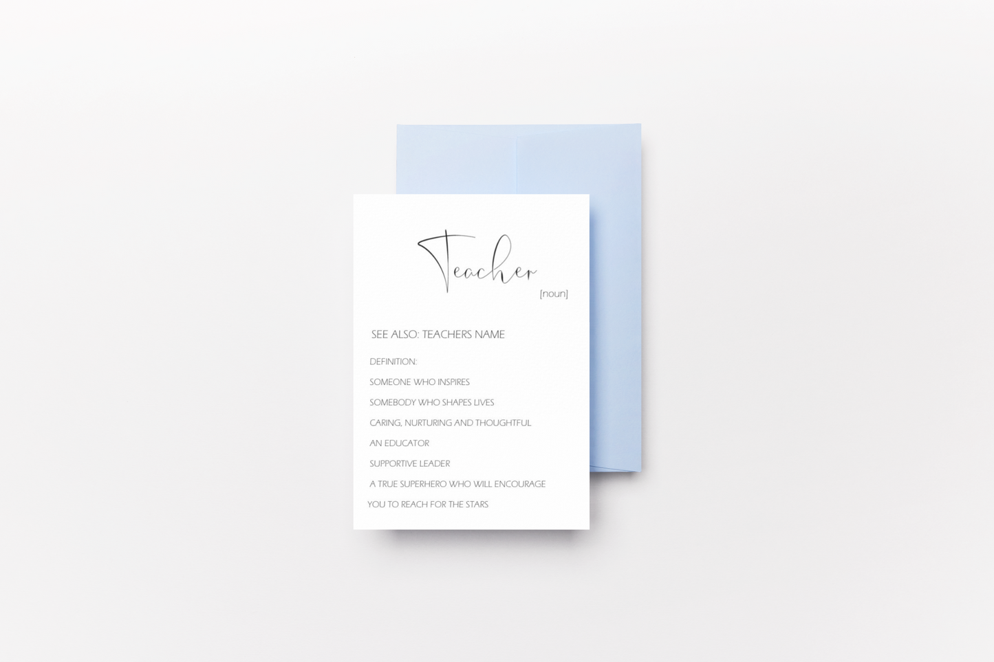 Personalised Thank You Teacher Cards