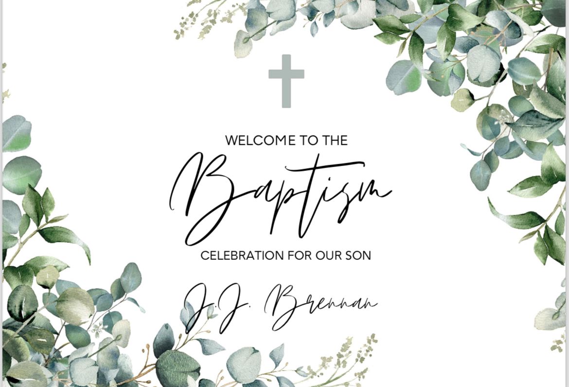 Personalised Baptism Placemat/Table-setting (Pack of 10) (Free P&P)