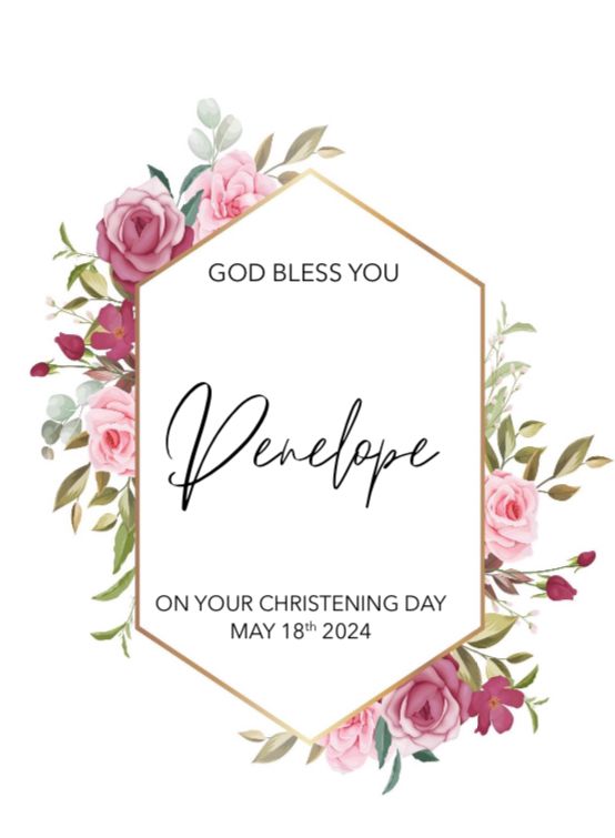 Personalised Baptism Card (FREE P&P)