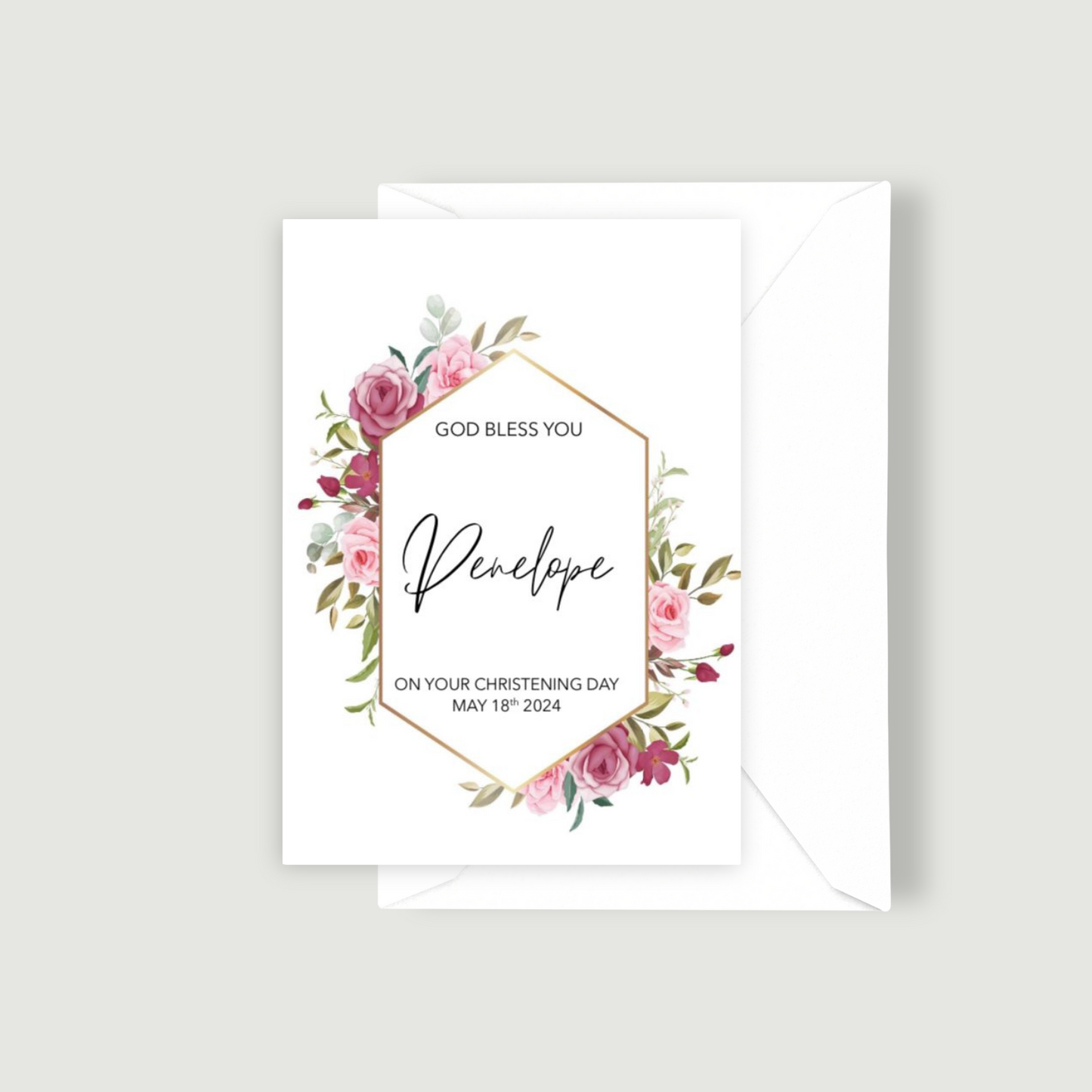 Personalised Baptism Card (FREE P&P)