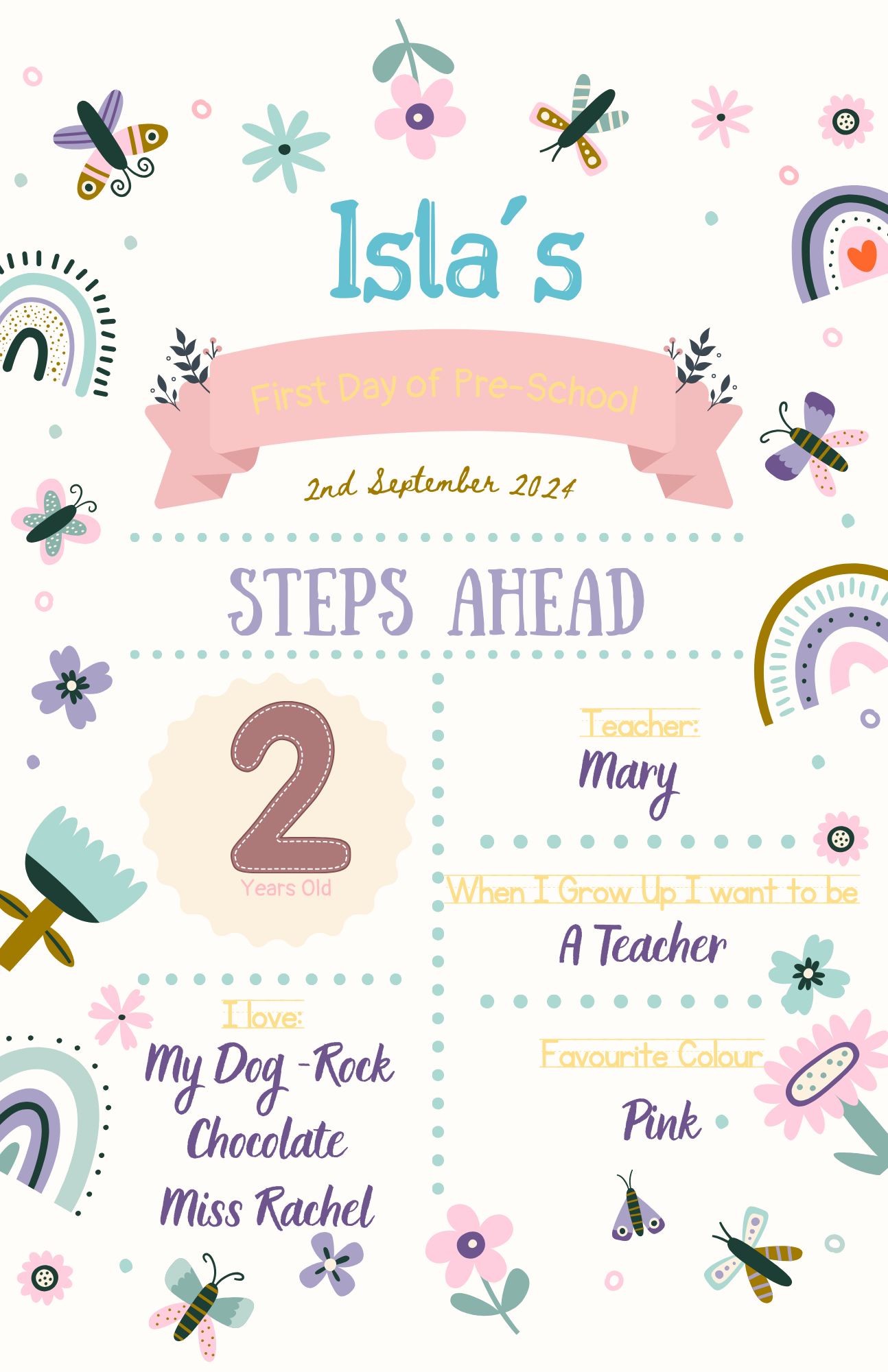 SALE Personalised Back to School Print