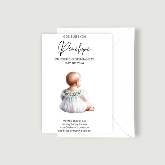 Personalised Baptism Card (FREE P&P)