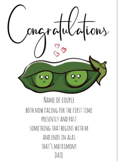 Personalised Congratulations on your Wedding Day