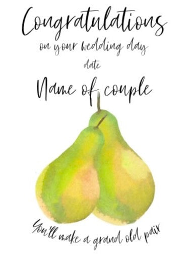 Personalised Congratulations on your Wedding Day
