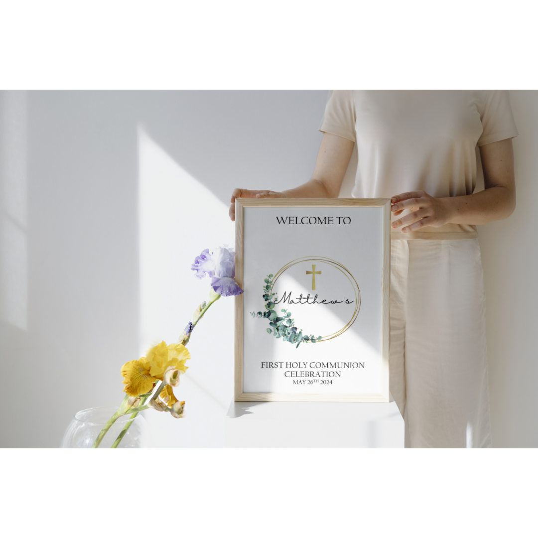 Personalised First Holy Communion Welcome to the Celebration Print