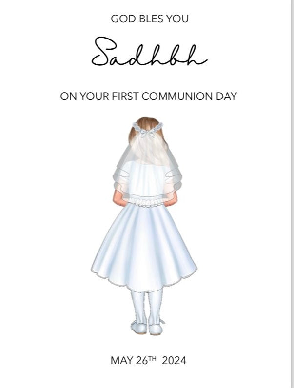 Personalised Communion Card (FREE P&P)