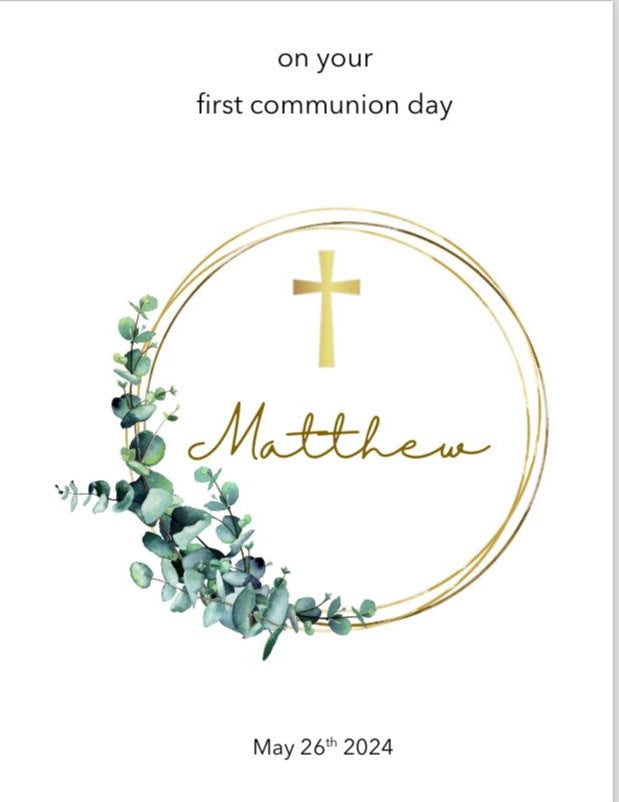 Personalised Communion Card (FREE P&P)