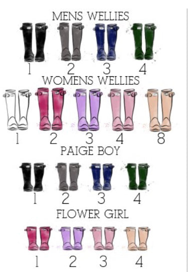 Wedding Day Wellie Print