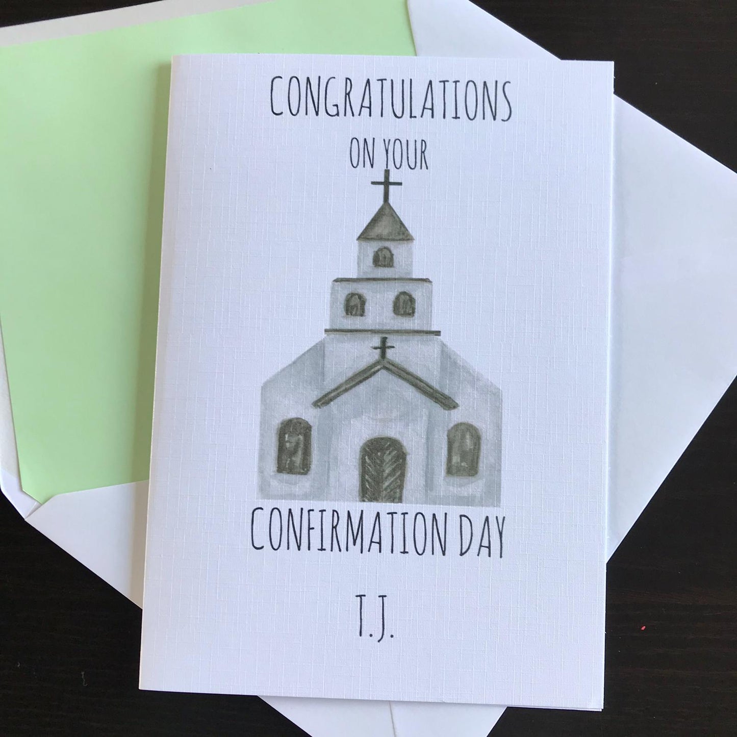 Personalised Confirmation Card (FREE P&P)