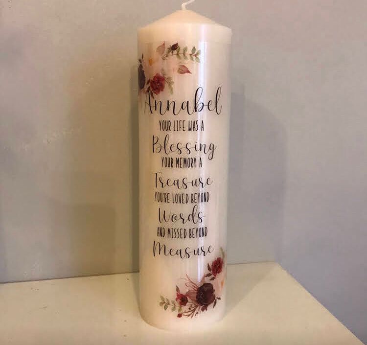 Personalised Remembrance Candle (inc. P&P)