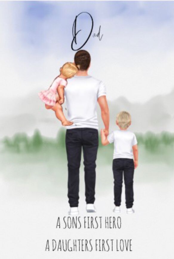 Fathers Day Print A5/A4/A3 Framed/Unframed (inc. P&P)