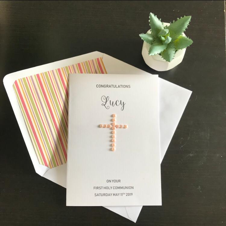 Personalised Communion Card (FREE P&P)