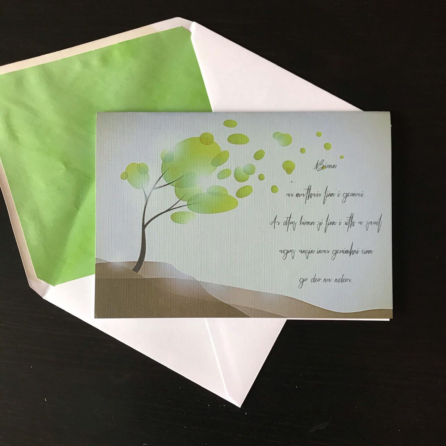 Sympathy Card as Gaeilge (inc. P&P)