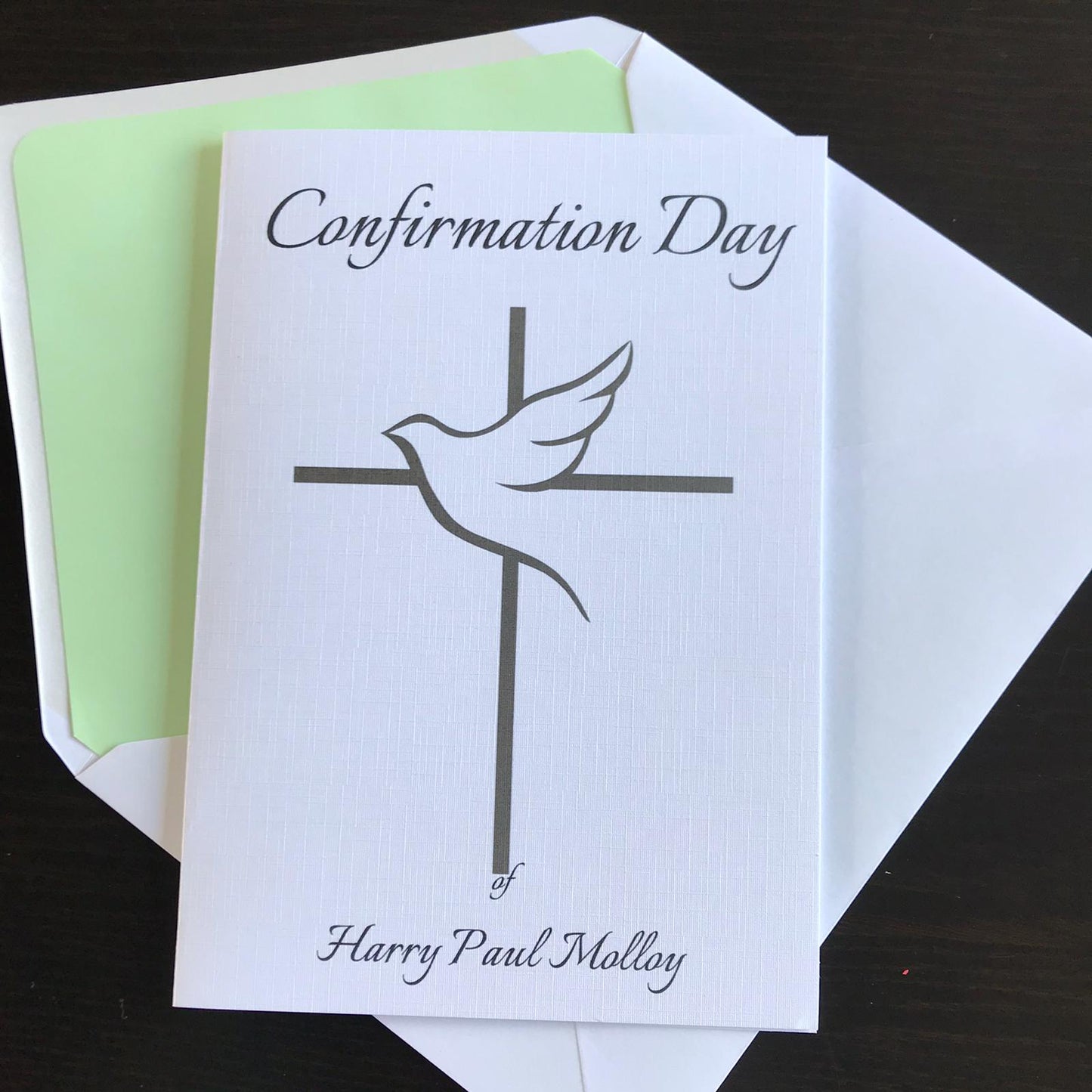 Personalised Confirmation Card (FREE P&P)