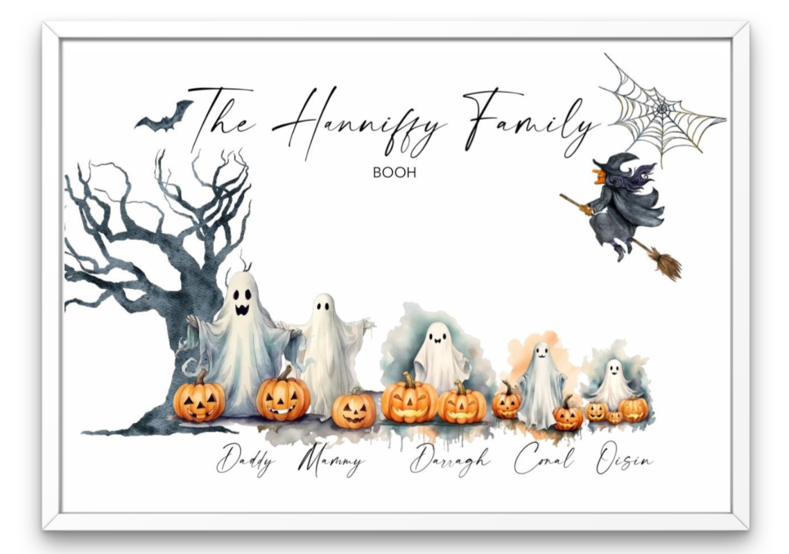 Personalised Halloween Ghost Print