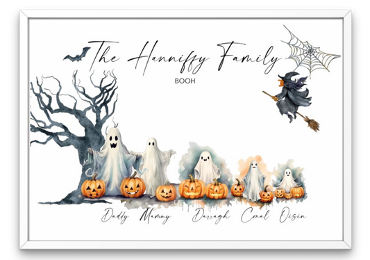 Personalised Halloween Ghost Print