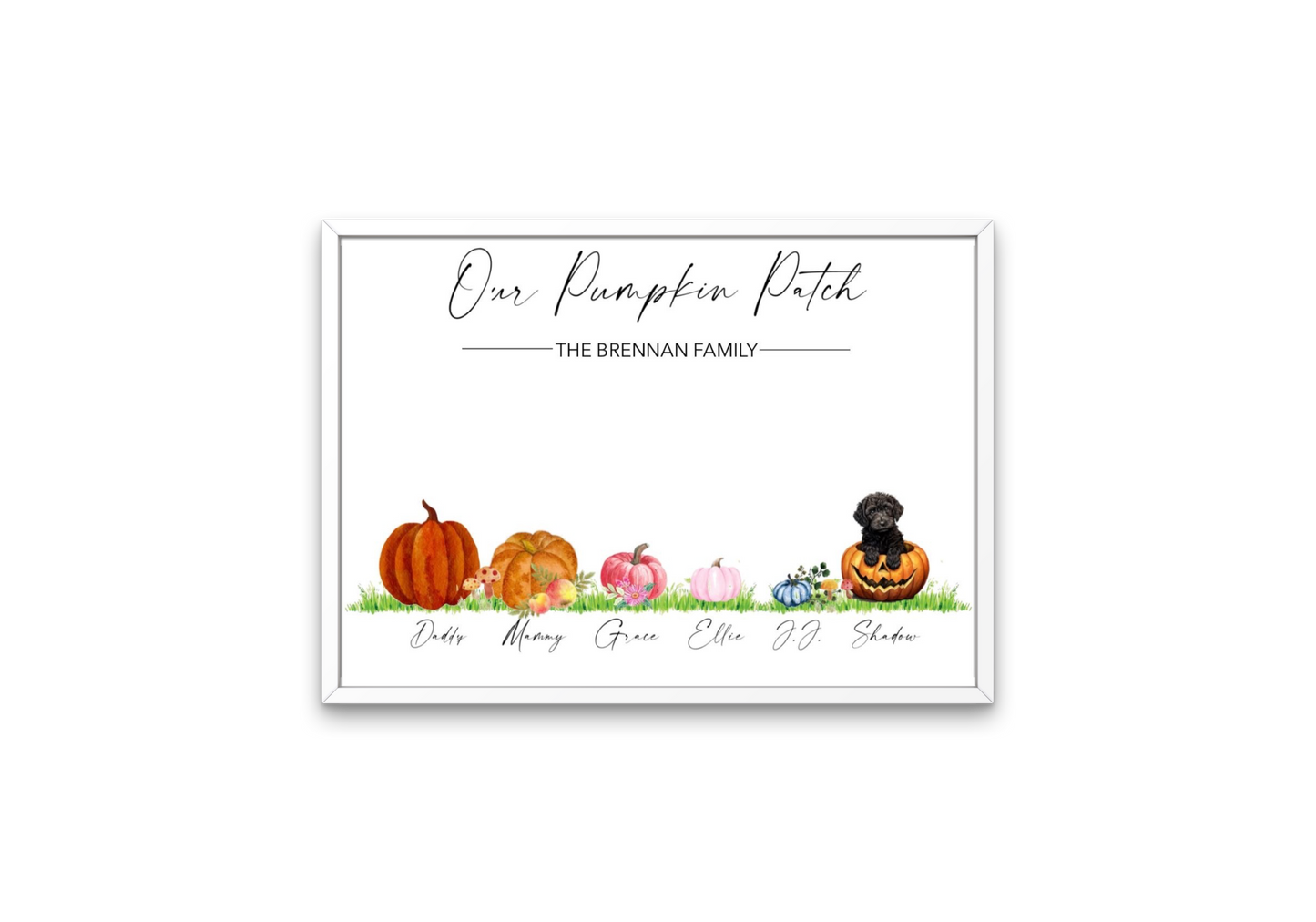 Personalised Pumpkin Patch Print