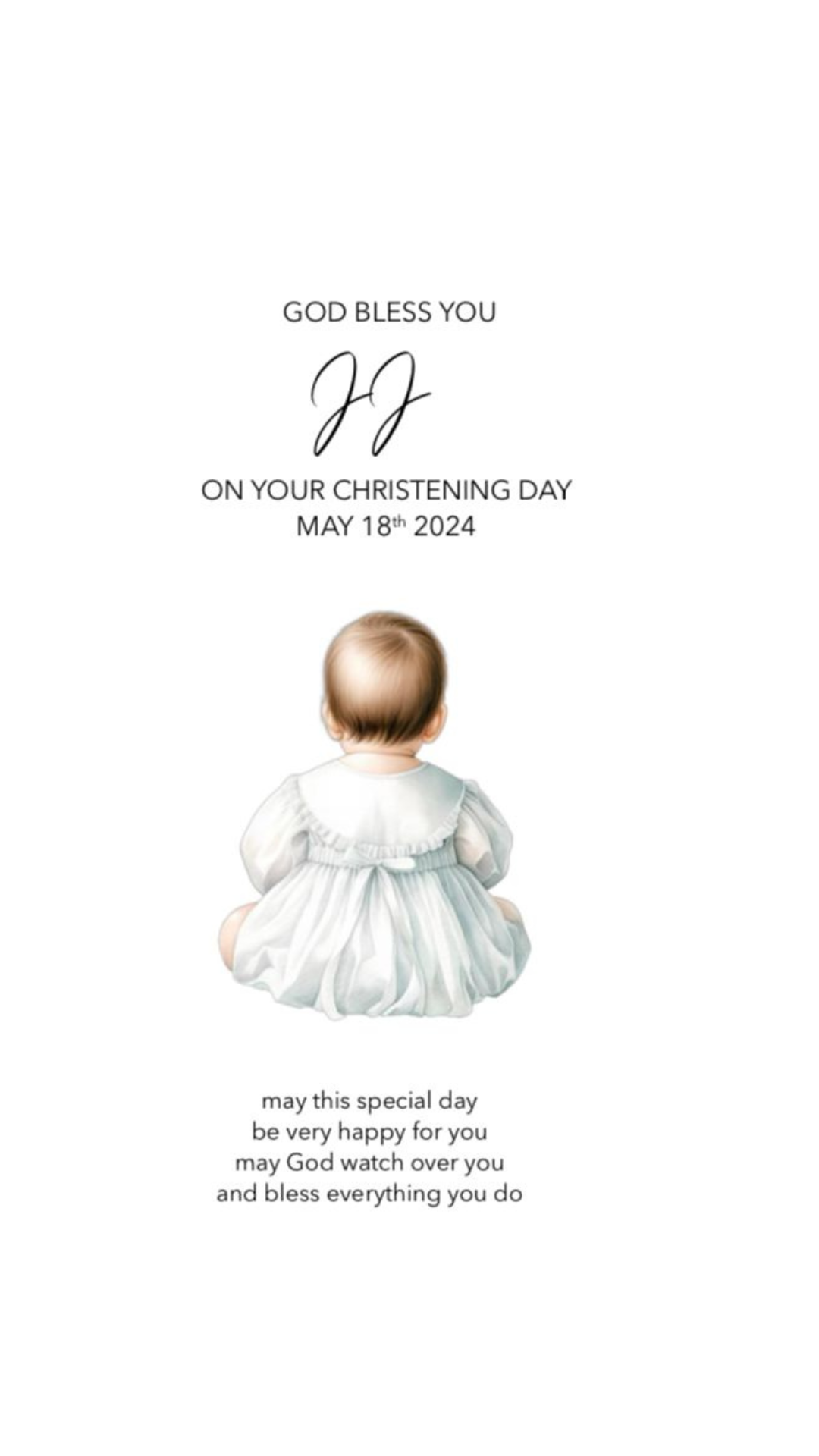(Copy) Personalised Baptism Card (FREE P&P)