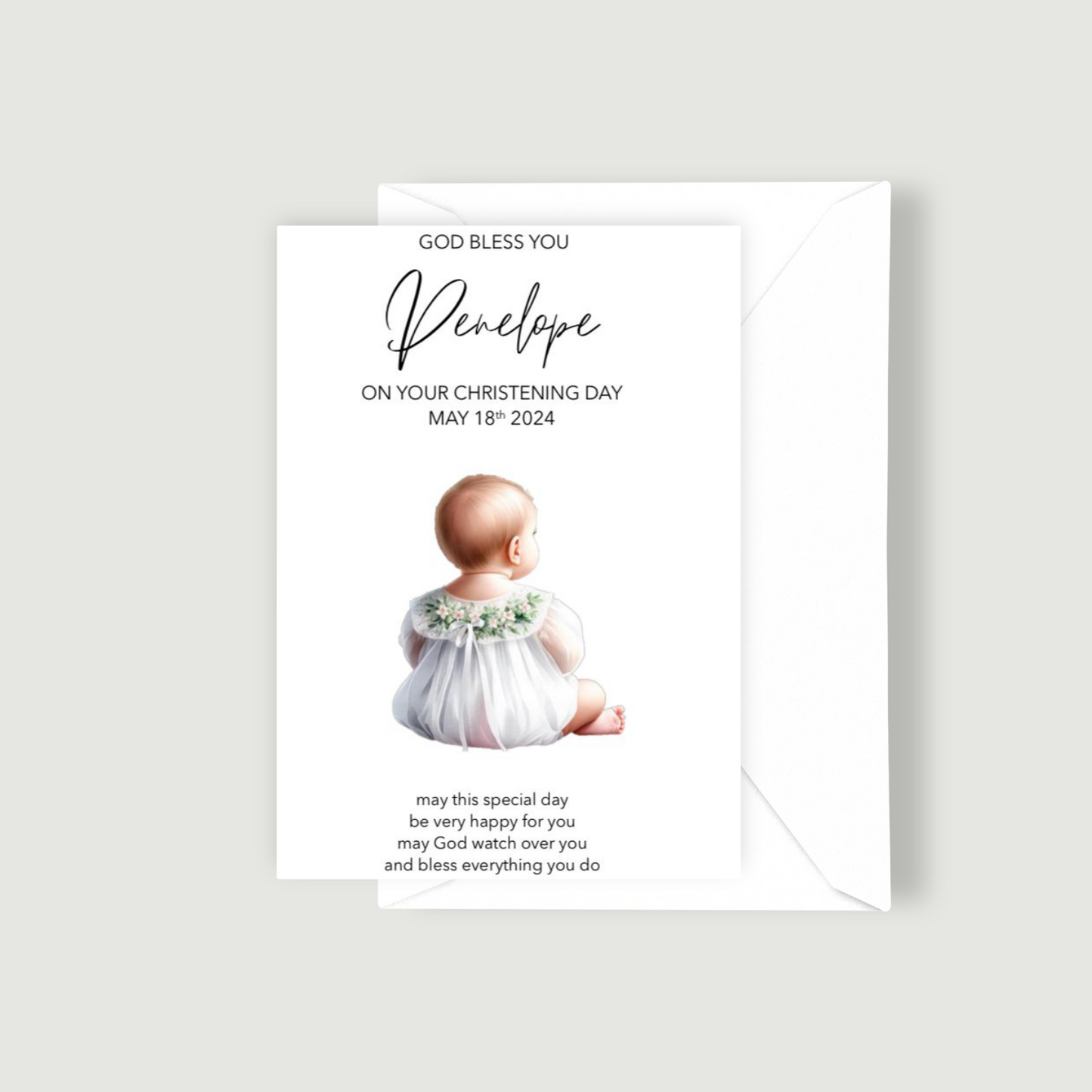 Personalised Baptism Card (FREE P&P)