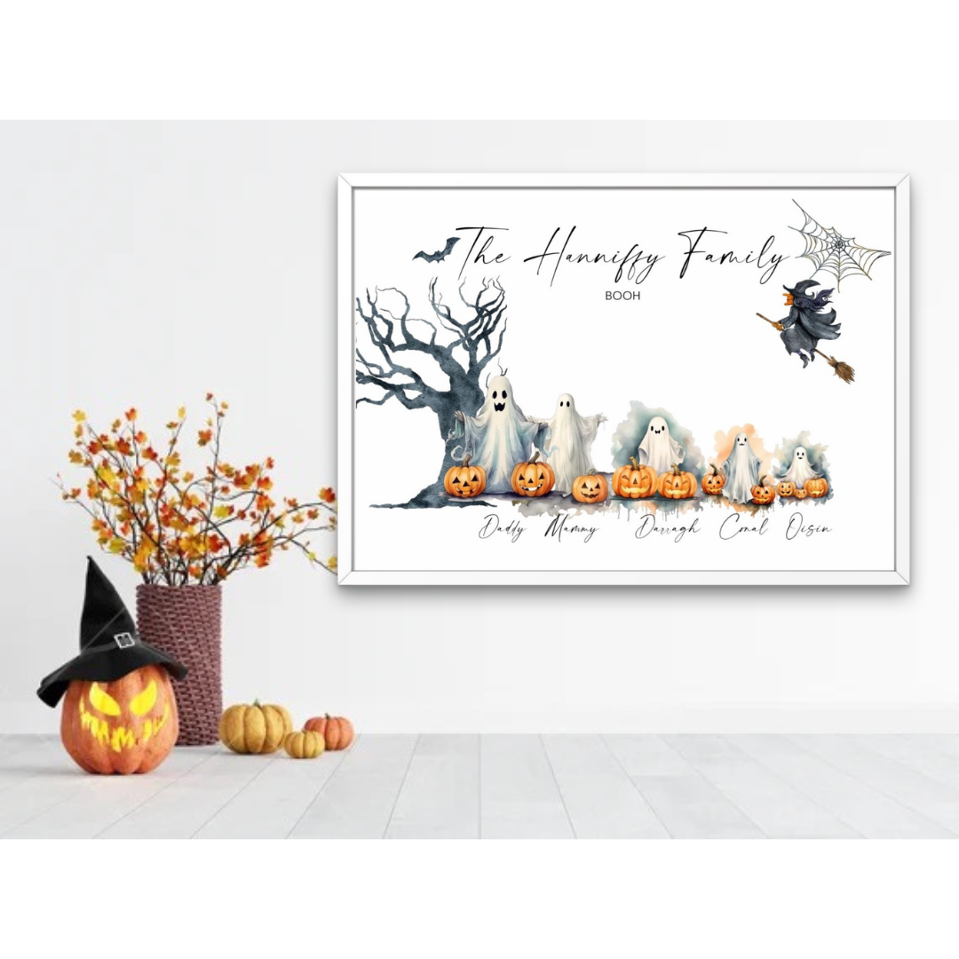 Personalised Halloween Ghost Print