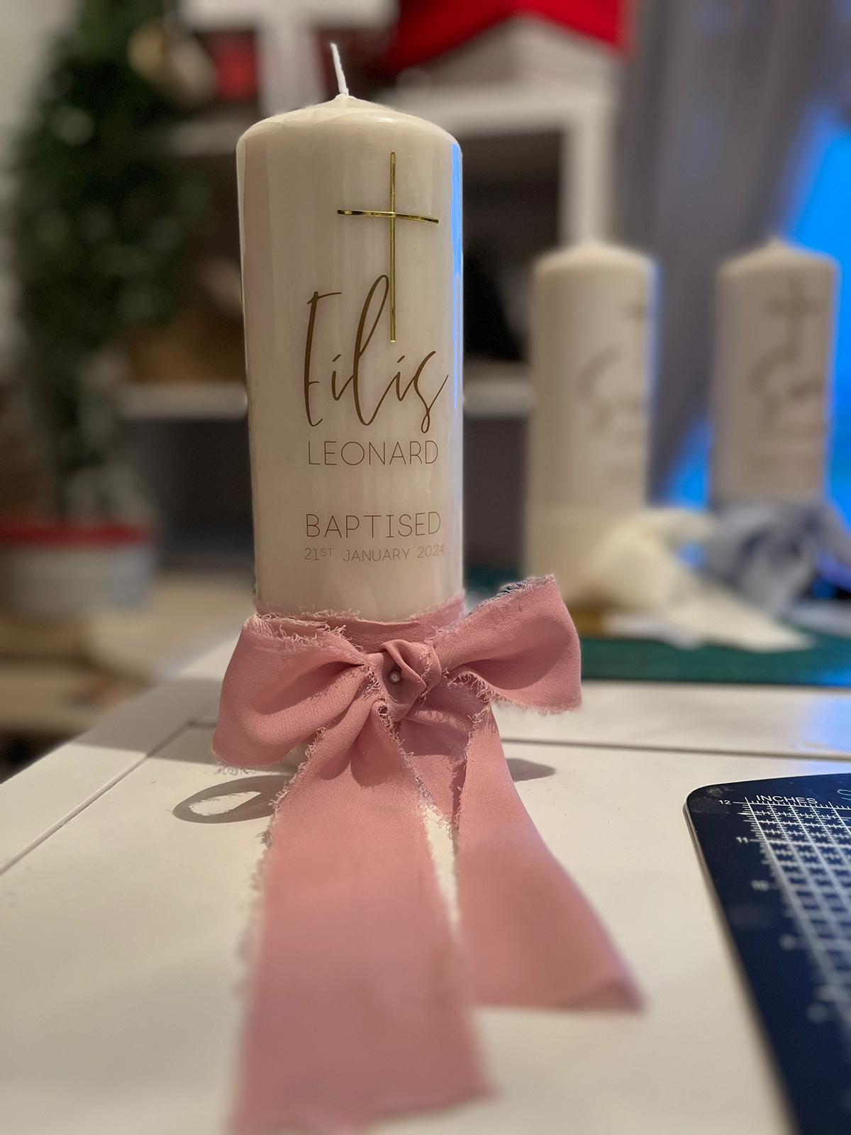 The “Eilis” style Personalised Candle (inc. P&P)