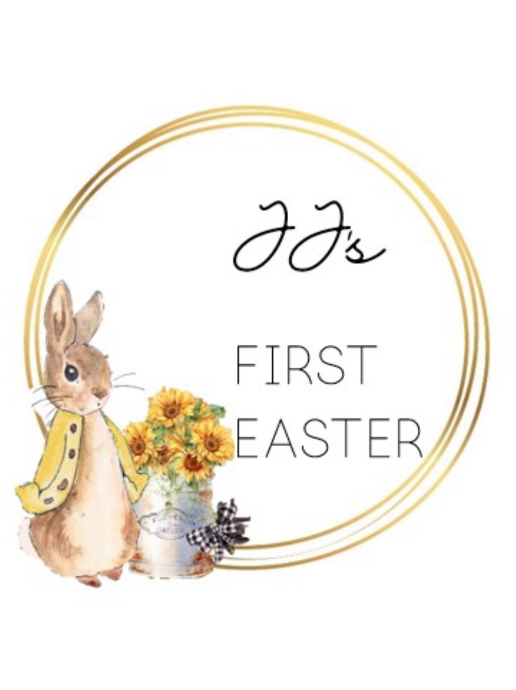 Easter Gift - Personalized Print and Sunflower Planting Kit (First Easter)