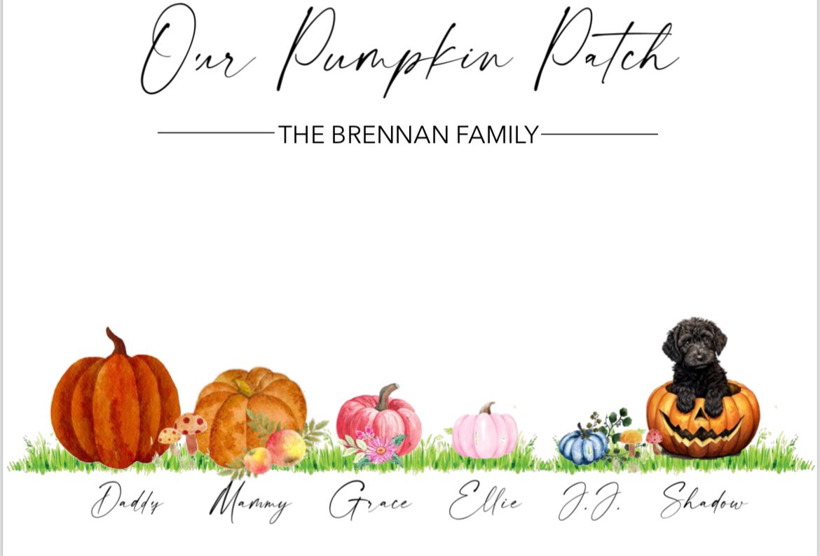 Personalised Pumpkin Patch Print