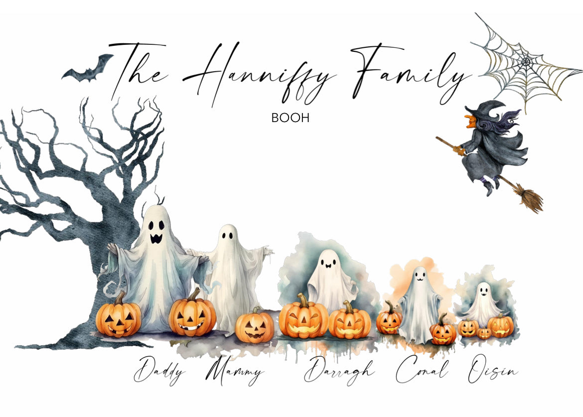Personalised Halloween Ghost Print
