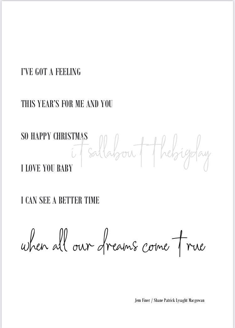 Christmas Theme Print A5/A4/A3 Framed/Unframed (inc. P&P)
